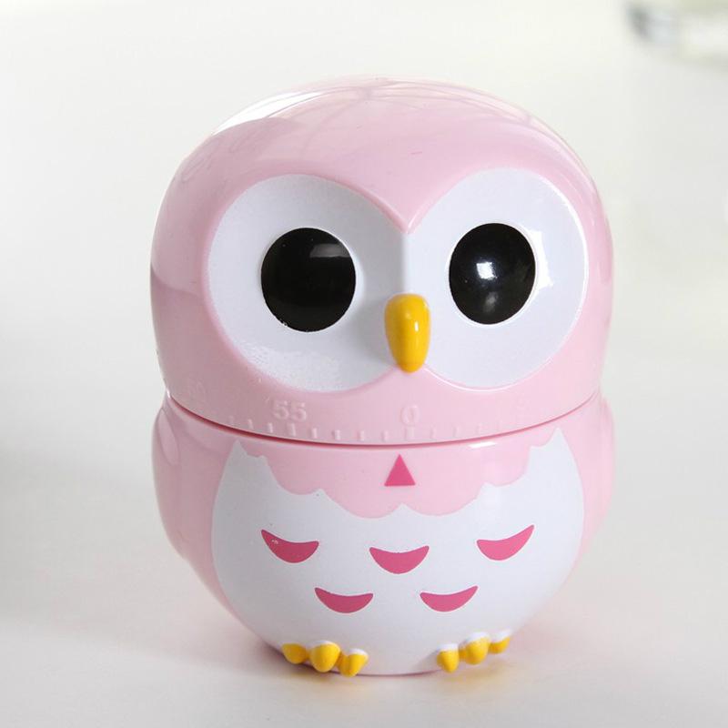 Cartoon Owl Learning Mechanical Time Timer 60 Minutes Kitchen Cooking Oven Mechanical Timer Countdown Clock Home Decor