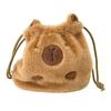 Animal Cartoon Capybara Plush Bundle Pocket Plush Capybara Cartoon Crossbody Bag  Couple