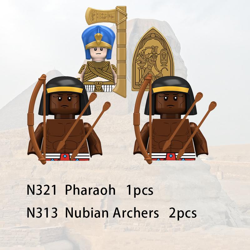 3 шт. Средневековые египетские солдаты строительные блоки замок орел рыцари фигурки копье убийца лук оружие меч военные кирпичи игрушки