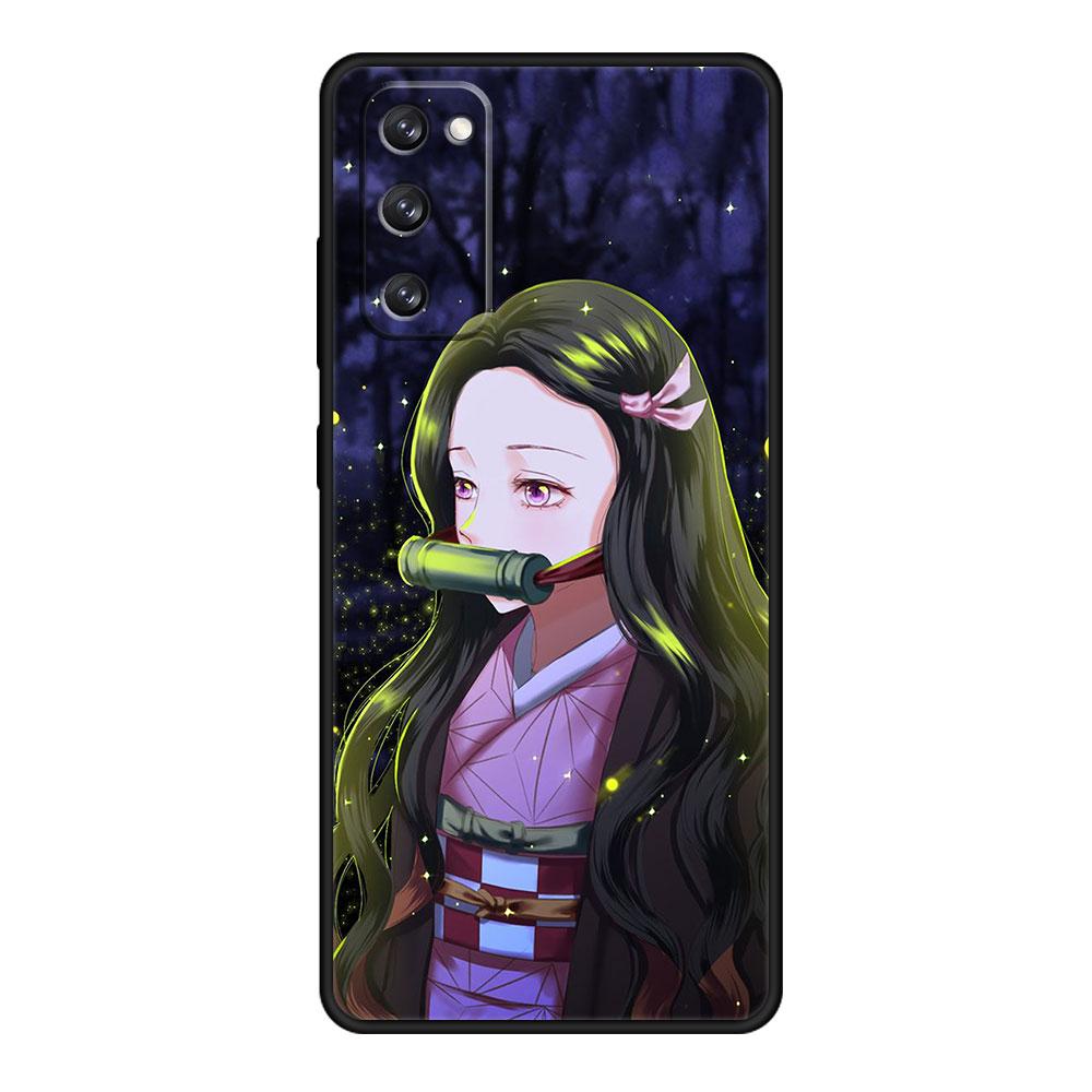 Чехол Demon Slayer Nezuko Anime для Samsung S9 S10 S8 S22 Ultra 5G S20 FE 2022 S10e S7 S21 Plus мобильного телефона