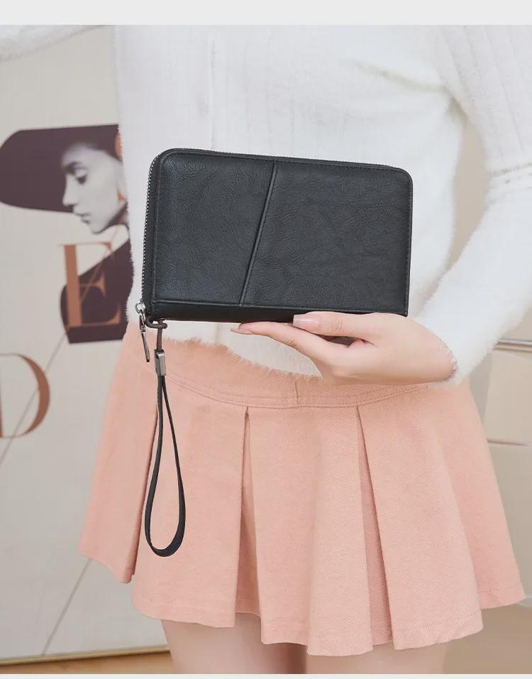 Кошелек для паспорта с защитой от магнитного RFID-излучения, застежкой-молнией и многофункциональным хранилищем