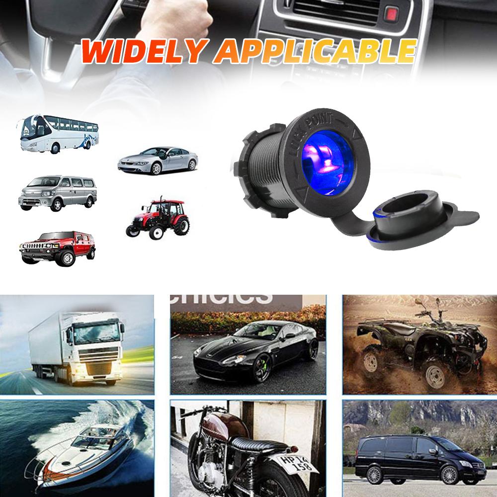 Гнездо прикуривателя для автомобиля, морского мотоцикла, квадроцикла, автофургона, розетка, розетка, водонепроницаемая вилка 12 В