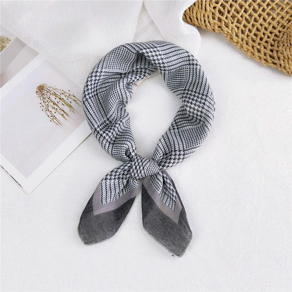 Маленький квадратный шарф из хлопка и льна, шелковый шарф, женский, весна и осень, новый стиль, художественный и универсальный, модный, темпераментный шарф-повязка на голову