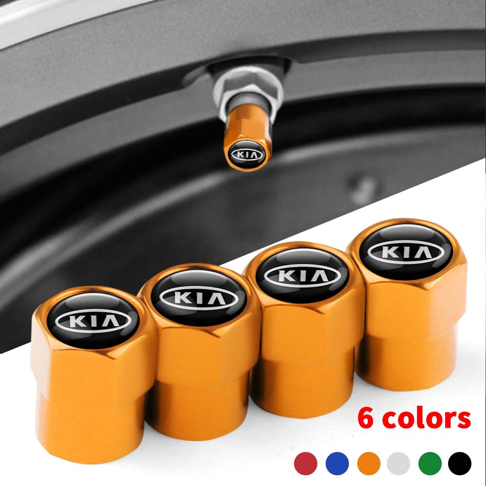 3D Styling Car Valve Caps Wheel Tires Air Tyre Stem Protective Cover For Kia Rio 3 Soul Picanto EV6 Cerato Niro Forte Ceed xkbn81