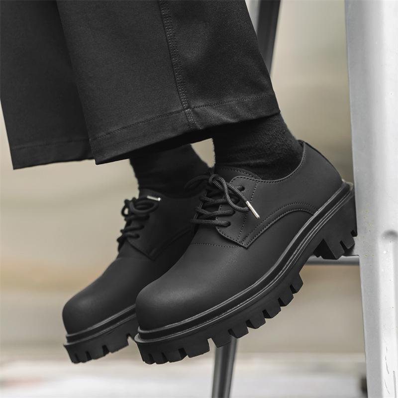 Туфли дерби мужские модные туфли в британском стиле, кожаные туфли с круглым носком, высокие, с большим носком, туфли с Микки Маусом 9518-J