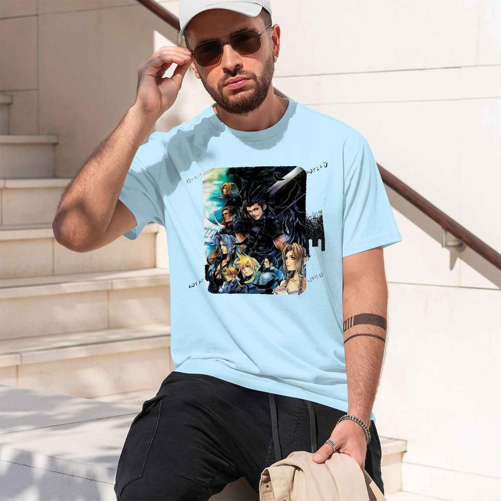 Anime Style Unisexs Tshirt Final Fantasy Characters Design Summer Casual Wear Gift For Gamers And Fans 2026 New Model Shortsleev