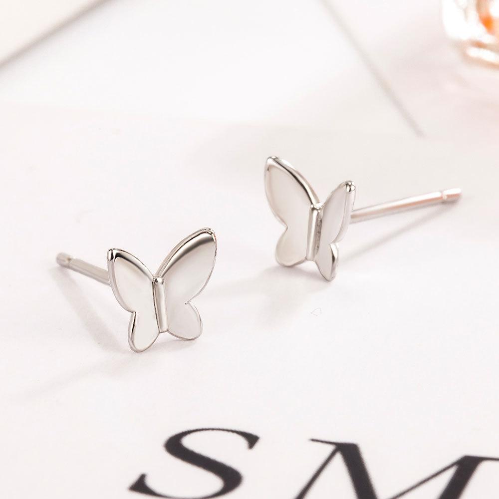 Small and Personalized Butterfly Studs Women's Fresh Earrings Cute Simple Student Girlfriends Elegant Small Butterfly Earrings