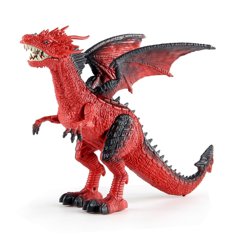 Инфракрасный пульт дистанционного управления спрей Красный дракон электрическая ходячая игрушка динозавр детская образовательная модель динозавра