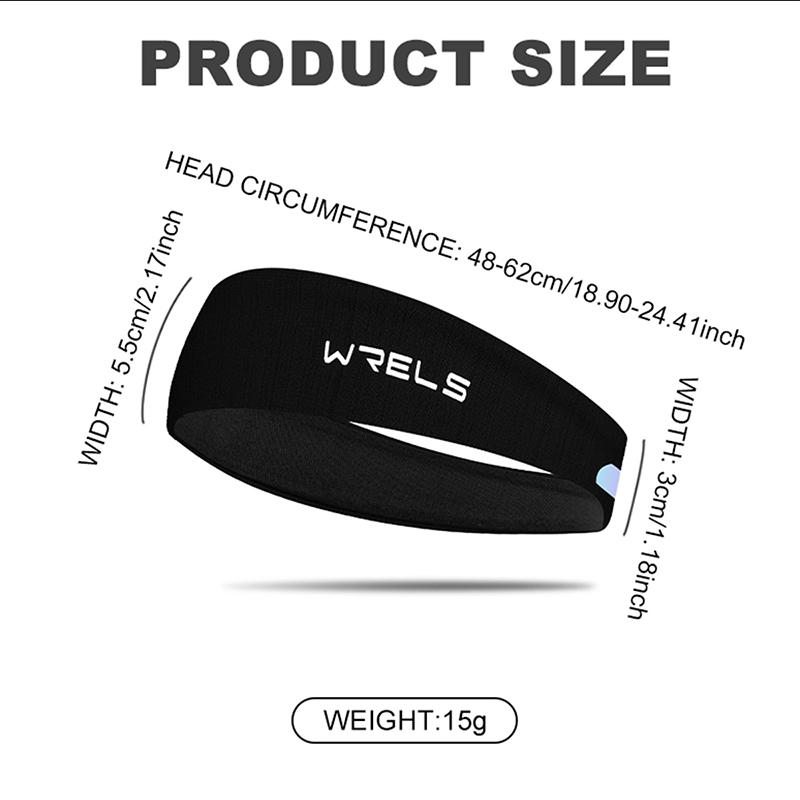 WRELS Sports Ice Silk Hairband Anti-perspirant Anti-slip Дышащая светоотражающая Бег Фитнес Эластичная потопоглощающая летняя повязка на лоб