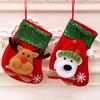 Mini Christmas Stockings 6 Inch Small Christmas Stockings with Glitter Sequin Cuff 3D Snowman Bear Santa Claus Reindeer Hanging Socks