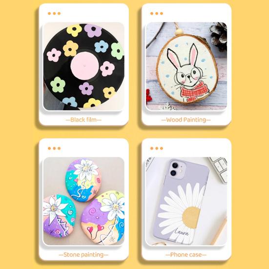 12/24/36Pcs Double Line Outline Marker Pen Set Waterproof Metallic Art Pens Brilliant Colors Graffiti Highlighter Pens