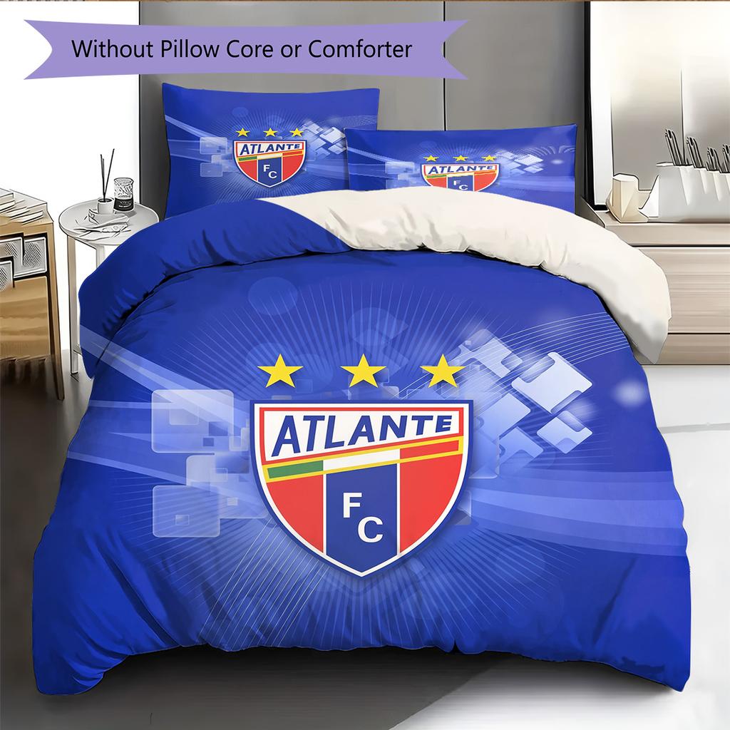 Club Atlético Atlante Pattern Bedding Quilt Set Home Decoration Gift (1 * duvet cover + 2 * pillowcase without core)
