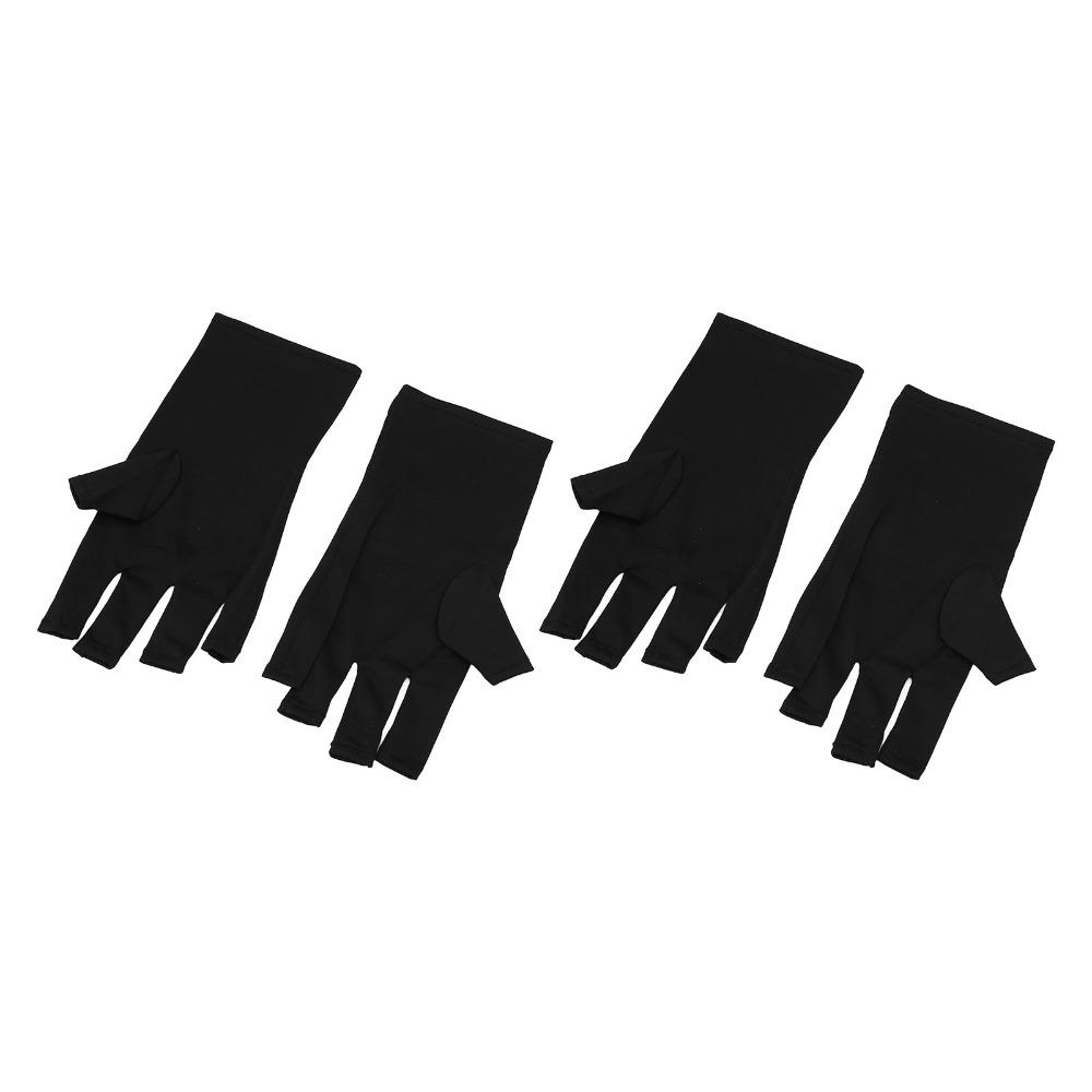 2pair Excellent Elasticity Nail Lamp UV Blocking Gloves Professional Nail Salon Daily Use