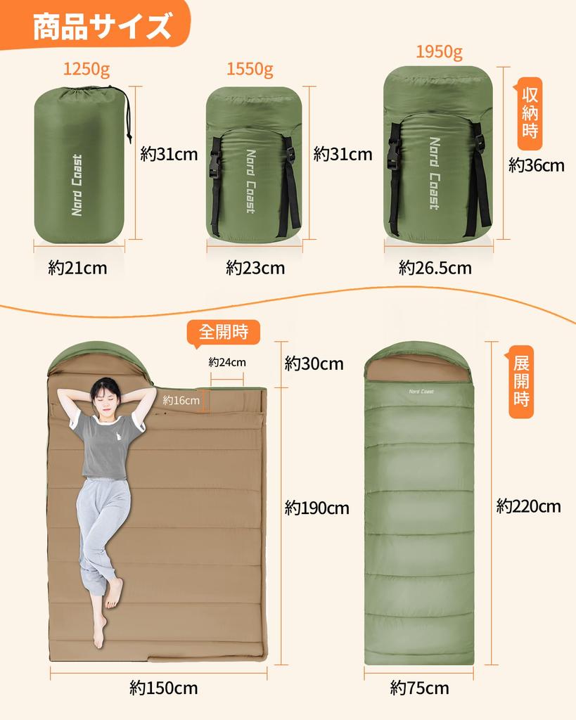 Спальный мешок Nord Coast, Устойчив к холоду -2°C, Спальный мешок, Для зимы, Водонепроницаемый 230T, Высокая теплоизоляция, Защита от укусов, Тепловой глушитель,