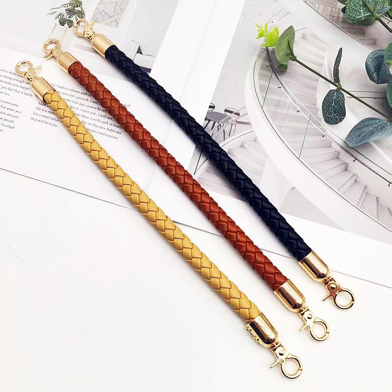 Chic 30cm Braided PU Leather Strap for Customizable DIY Purse Handle Solutions