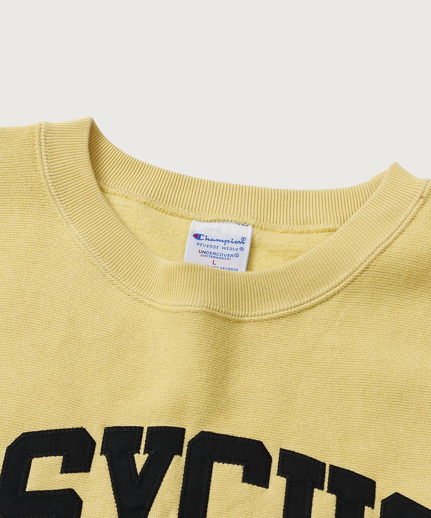 CHAMPION X Undercover Reverse Weave Psycho Sweatshirt Cream Yellow