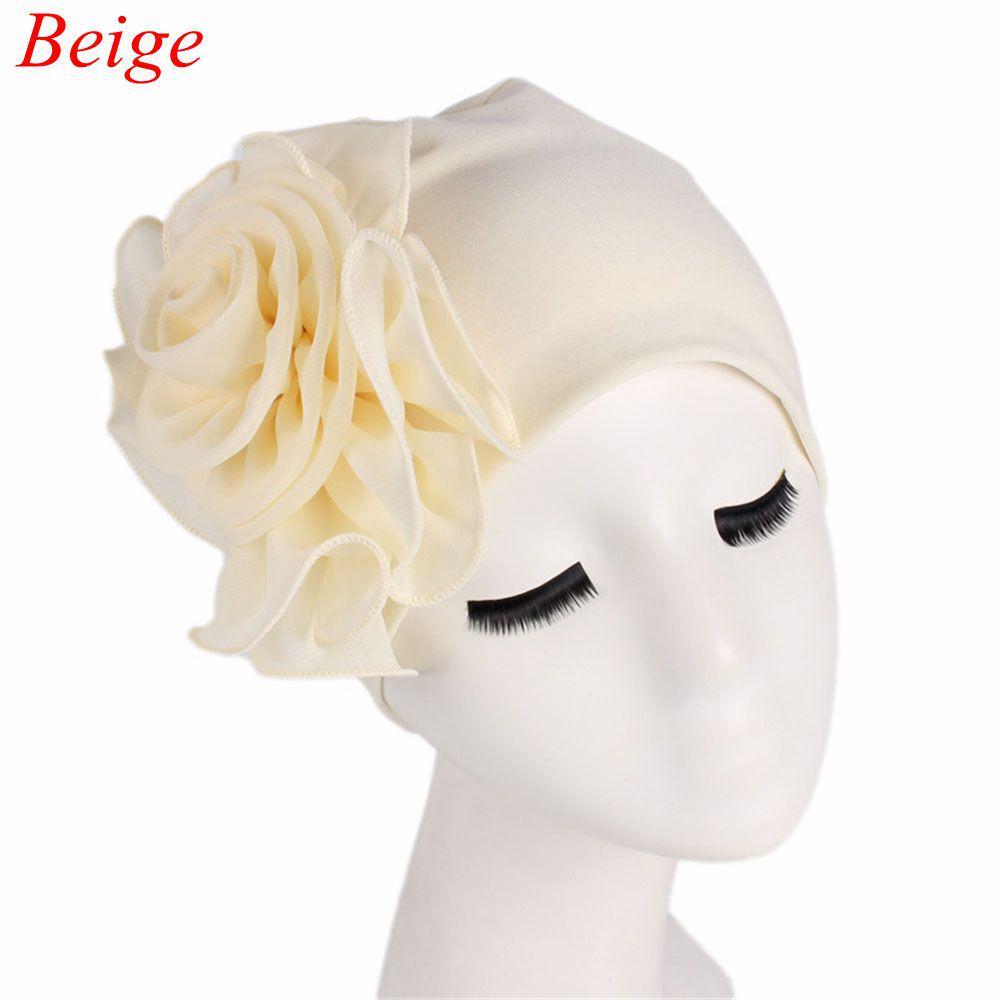 Королевская шапочка-тюрбан, шапка-колпак, размер цветка, эластичная шапочка для химиотерапии, повязка от выпадения волос, мусульманский хиджаб
