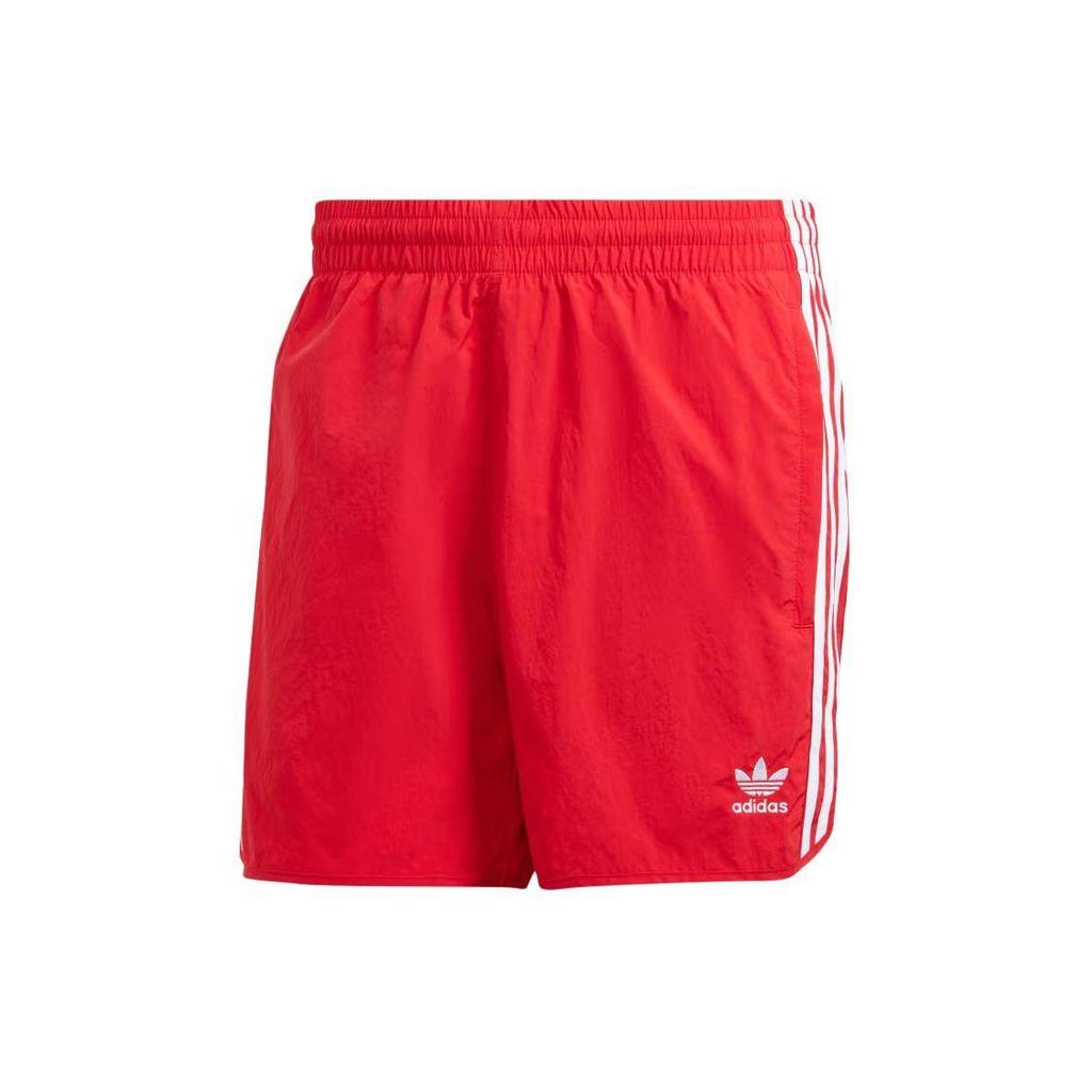 adidas Оригинальные шорты Adicolor Classics Sprinter с вышитым логотипом, прямые повседневные шорты для мужчин, красные IU0771