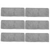 6Pcs Mop Cloth Replacement Machine Washable Mop Head Pad for Home Floor Cleaning 33x12cm