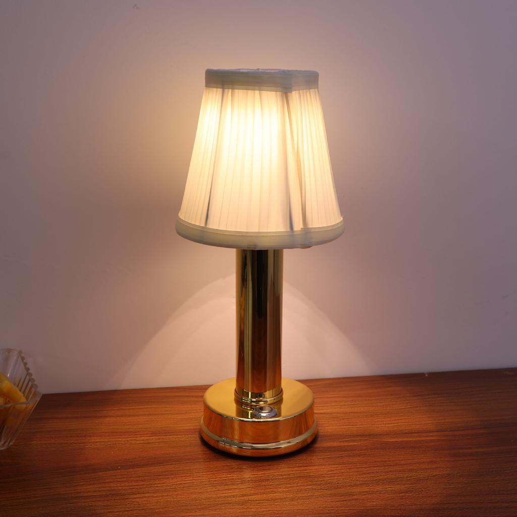 Led Simple Fabric Lampshade Charging Table Lamp Hotel Study Atmosphere Night Light