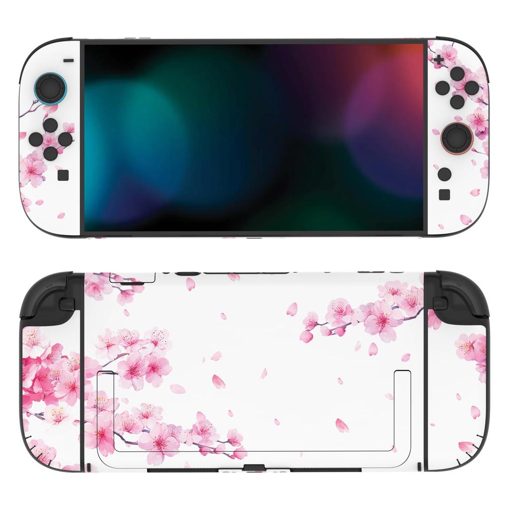 PlayVital Nintendo Switch 2 Console and Protective Sticker Set with Customizable Vinyl Dock Grip Stickers Whisper (2025) Joy-Con (2 Sets) Stickers, &
