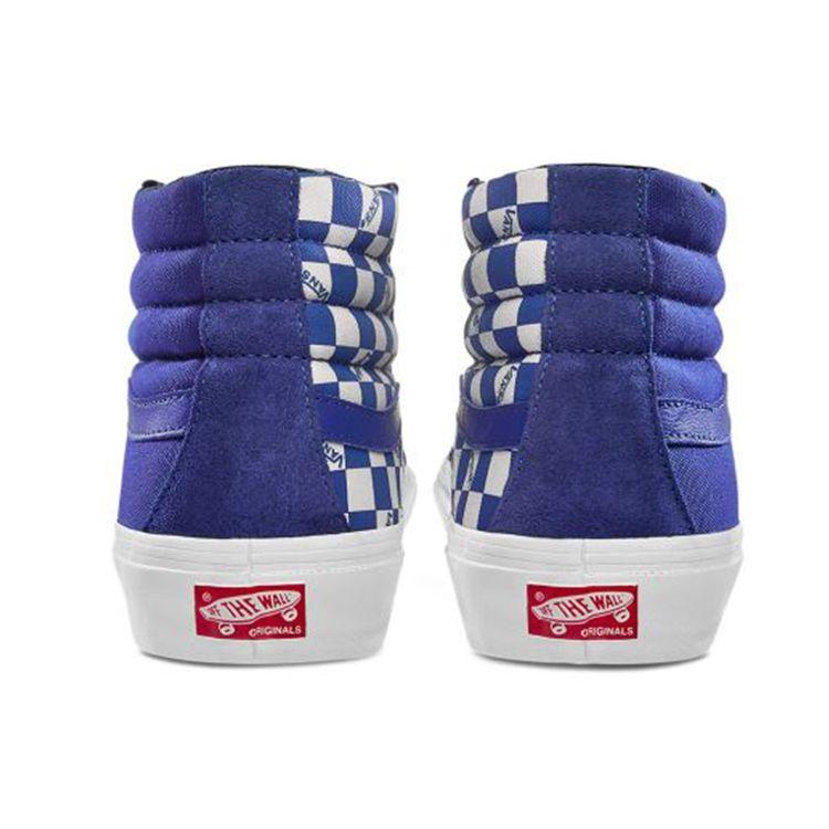 Vans Стиль 138 OG LX Высокие кеды для скейтбординга Синяя шахматная доска Унисекс кроссовки VN0A3DP9VQD