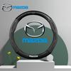 For Mazda Steering Wheel Cover Genuine Leather Carbon Fiber Fit Axela Atenza CX30 CX4 CX5 CX8 CX3 CX9 CX50 CX60 CX70 CX80 MX30 g3