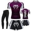 Mens Boxing Training Set Quick Dry Compression Top Shorts MMA Muay Thai Gym Workout