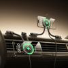 Car holder with inductive charger for smartphone on the dashboard, adhesive - black