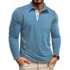 Осенние новинки Мужская футболка с длинным рукавом и воротником Мужская рубашка поло Топ