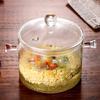Yousheng Salad Instant Noodle Bowl Cooking 1300ml Glass Soup Pot Transparent Cooker Tool