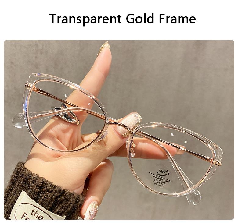 Luxury Women'S Cat Eye Anti-Blue Light Reading Glasses Europe-America Fashion  Daily Use Korean Style Glasses