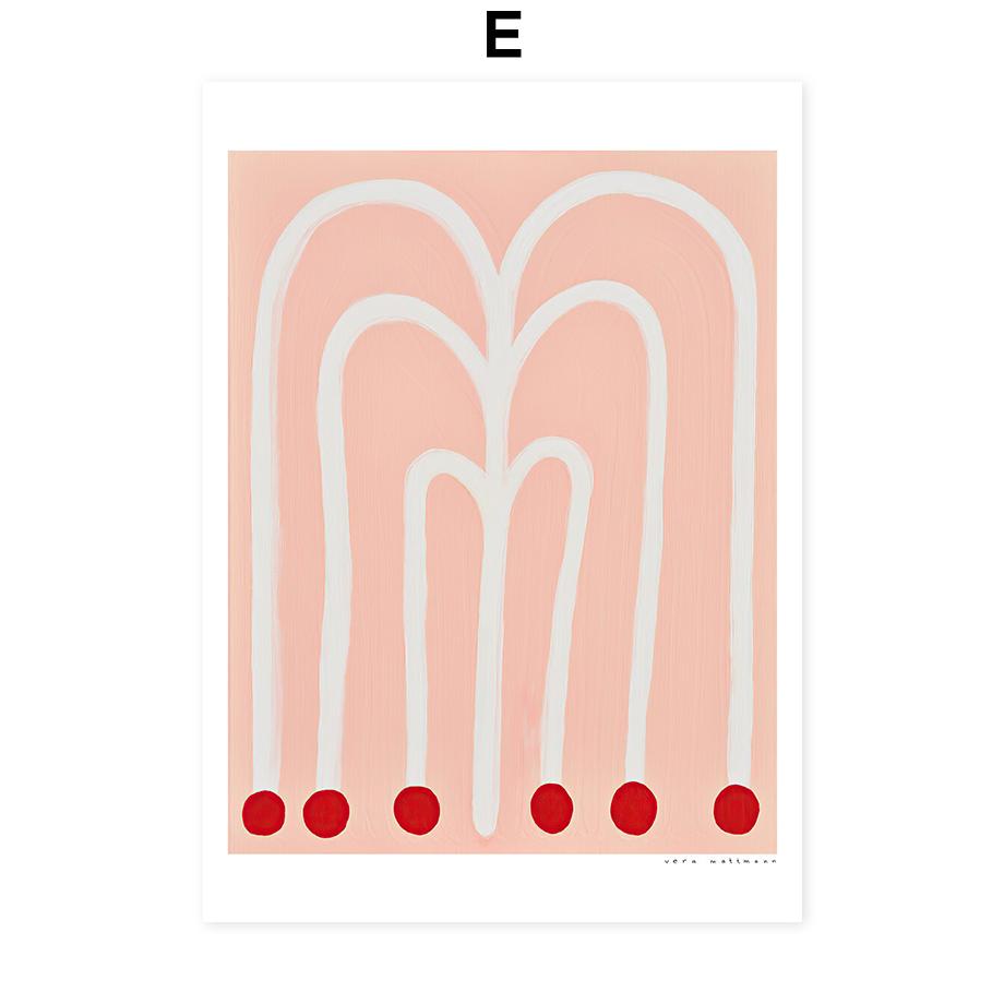 Абстрактные цветы Ваза Настенное искусство Постеры Принты Холст Декоративная живопись Украшение стены Фрески Картинки Бохо Декор для гостиной