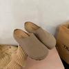 Японская обувь увеличение внутренней высоты ретро Boken новая весна и осень сумка голова тапочки женская мода Boken толстая подошва матовая кожа 2025