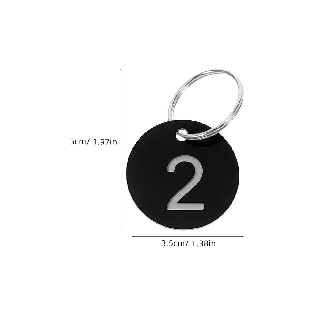 1Set Professional Round Numbered Hanger Tags Plastic 1-20 for Quick Identification in Busy Environments Table Signage Key Tags