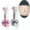 Surgical Steel Navel Rings Crystal Belly Button Ring Bar Piercing Jewelry Beauty