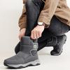 Men's Stylish Warm Snow Boots - Mid-Tube, Velvet-Lined, Windproof, Cold-Resistant, Non-Slip, and Wear-Resistant.