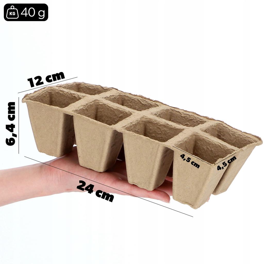 KADAX Торфяные горшки для рассады биоразлагаемые рассада саженцы 3x8шт