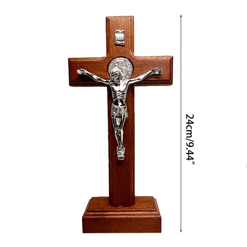 24 см распятие настенное христианское церковное украшение антикварная статуя Иисуса религиозный стиль настольное украшение