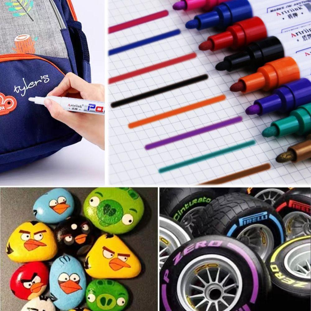 Waterproof Large Capacity Paint Pen Colorful Oil Based Pen Industrial Paint Marker Tire Tread
