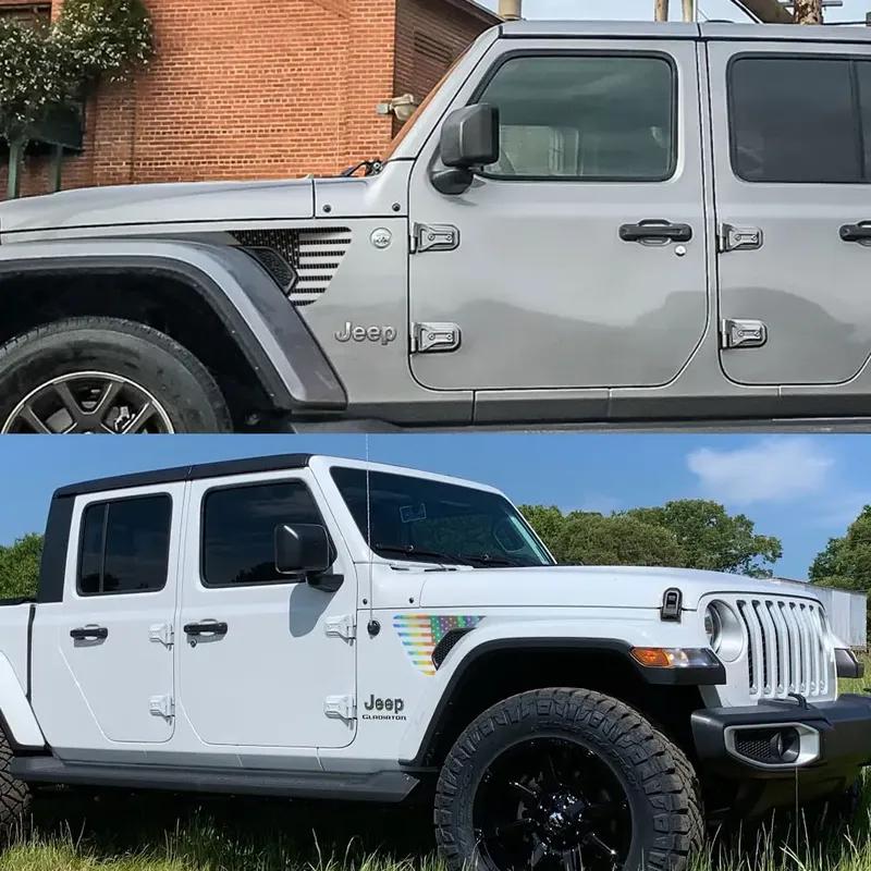 For Jeep Gladiator JT Pickup Fender Vent Stickers Truck Graphics Flag Decor Decals Car Vinyl Cover Decal Auto Accessories