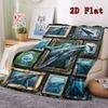 Whale Collection 2D Flat Pattern Flannel Blanket, High quality All Seasons, Home Decor, Warmth and Comfort, Perfect for Christmas Gifts.