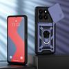 KEYSION Shockproof Armor Case for ZTE Blade A55 A35 Silicone+PC Slide Camera Protection Ring Stand Phone Cover for Blade A35 A55