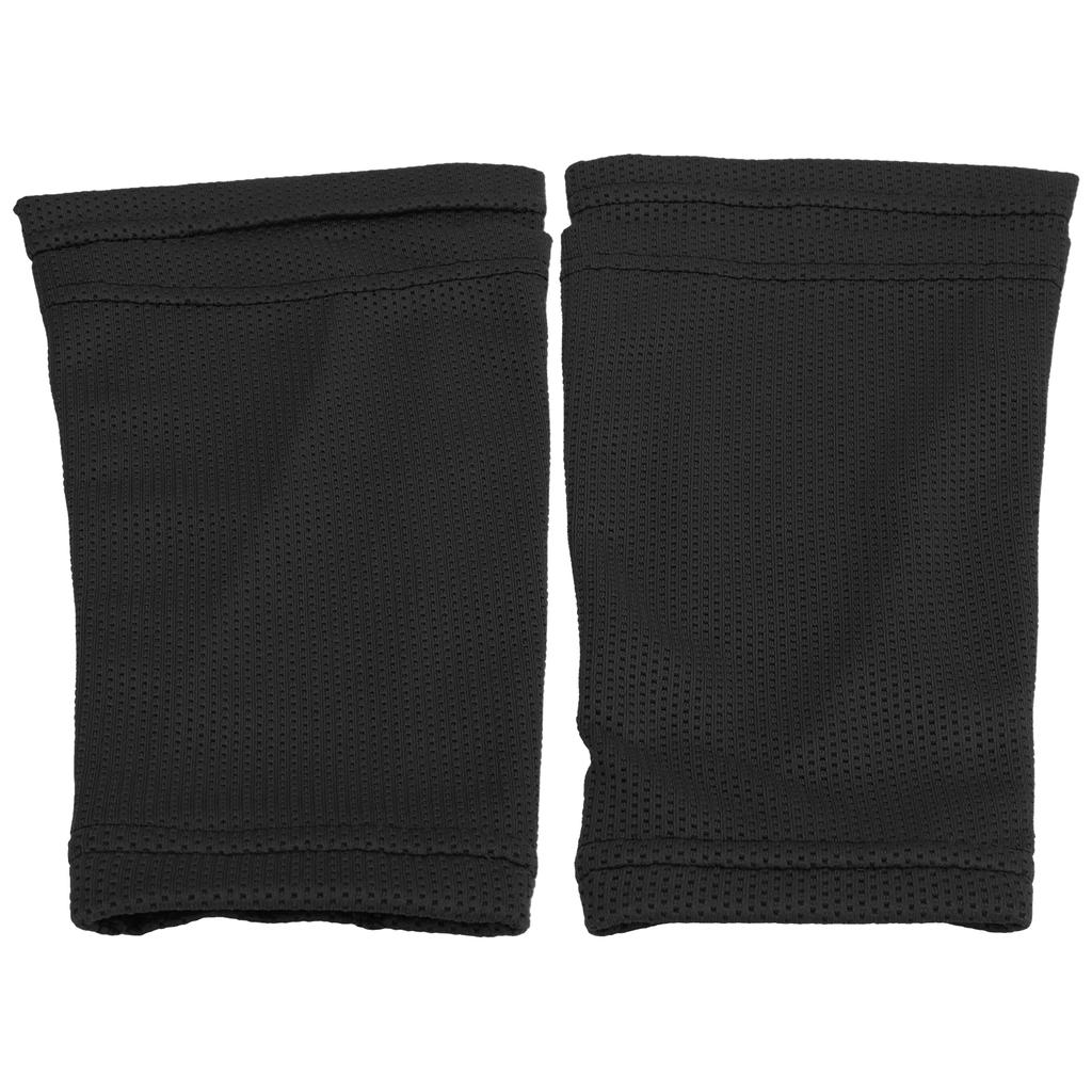 1 Pair Soccer Shin Guard Socks Double Layer Shin Pad Sleeves for Football Training BlackAdult / L