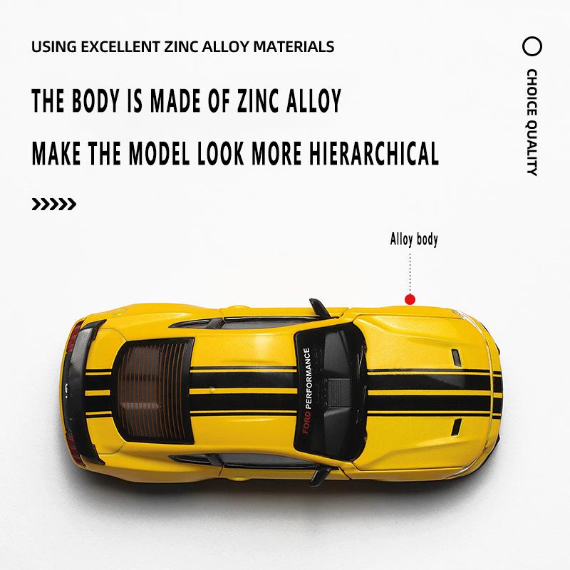 1/42 Scale Ford Mustang GT 2018 Assembled Version Super Racing Toy Car for Kids Toddler Boys Girls Gift Collection