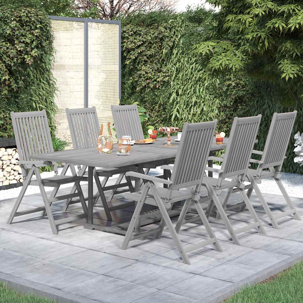 7 piece Garden Dining Set Solid Acacia Wood
