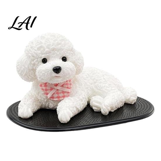 Dog Shape Fidget Toy Stress Relief for Car Dashboard Decor Puppy Squeeze Soft with Anti-slip Mat Animal Anti-Anxiety Sensory