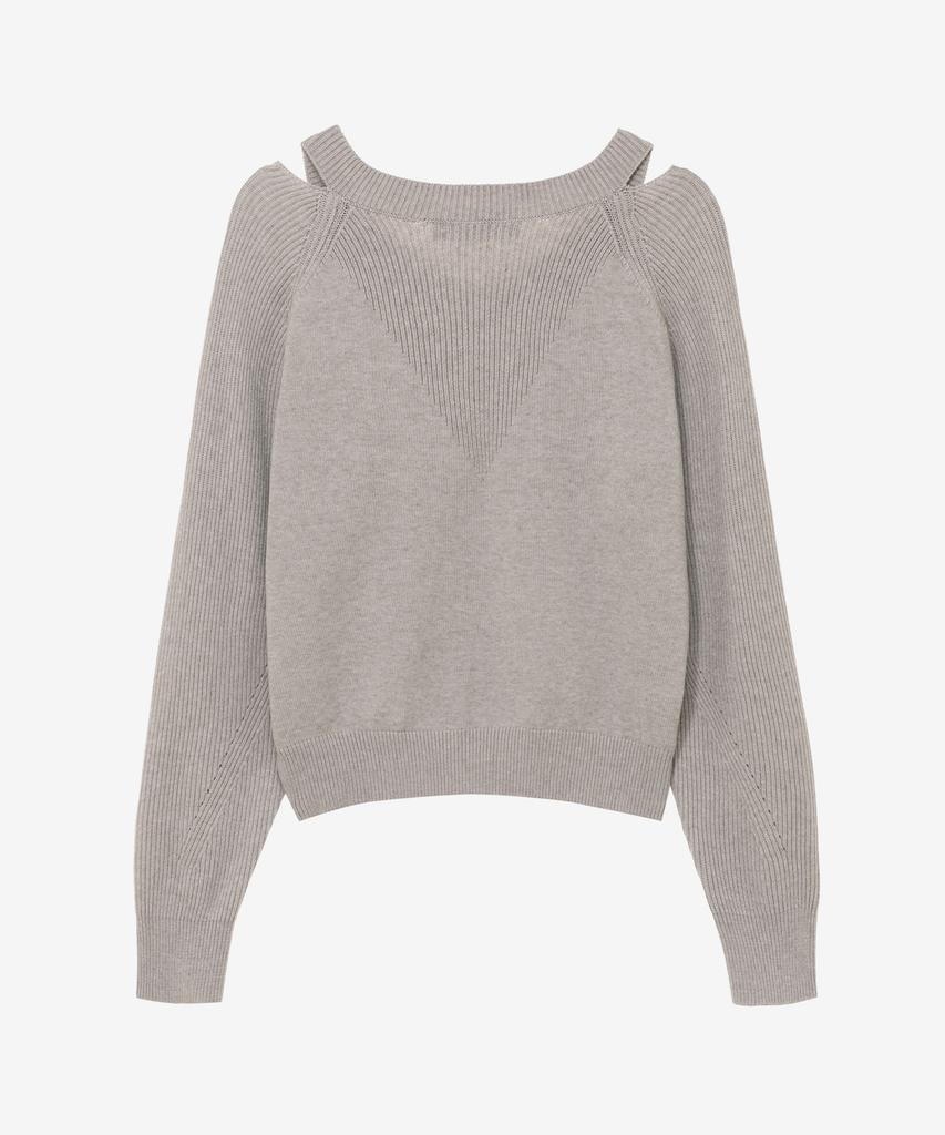 MIND BRIDGE WOMEN [W][Couture] V-Neck Slit Knit - 2 Colors