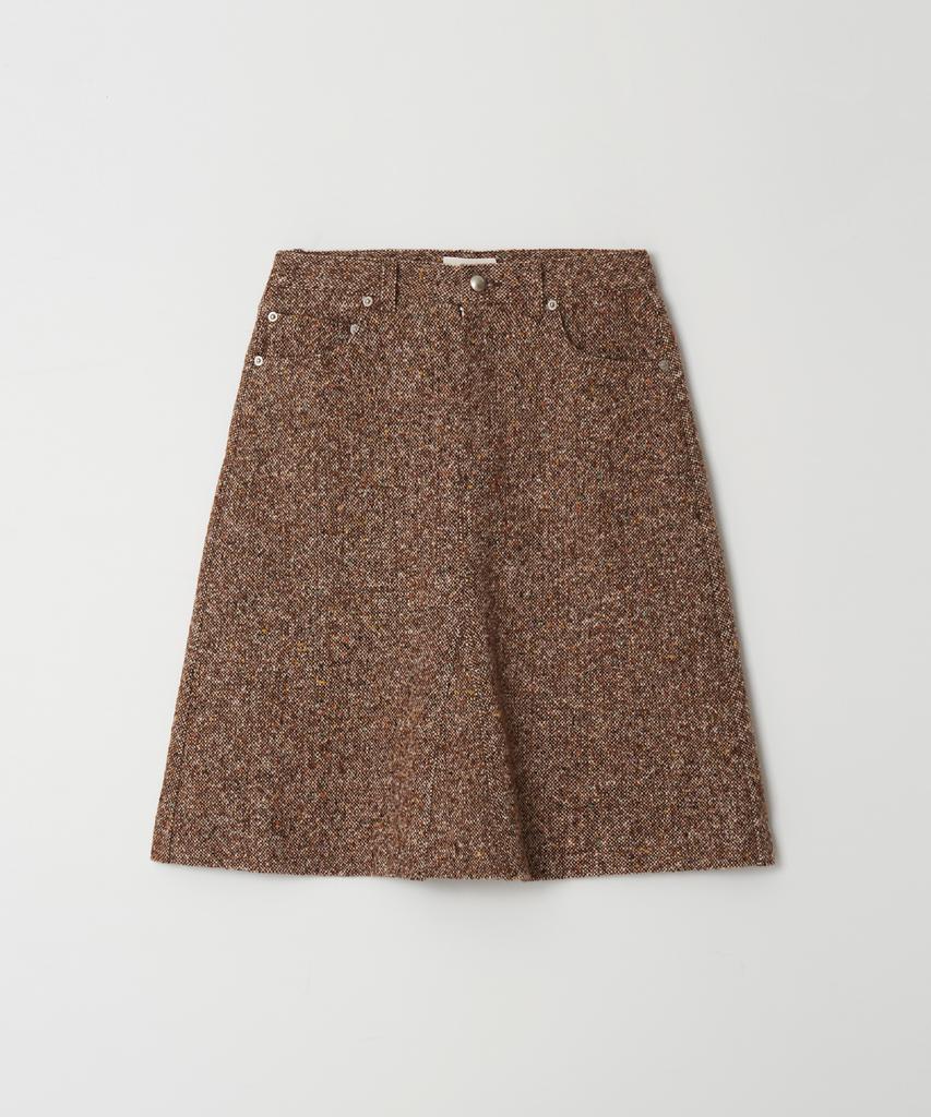 Шерстяная юбка миди Rye Bold(коричневый)