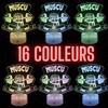 Lampe De Chevet 3D LED - Muscu - Multicolore - Tactile - Télécommande - Décorative